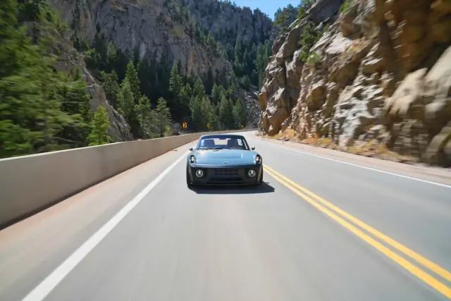 Automotive photography of a Porsche 914 during a Boulder event shoot