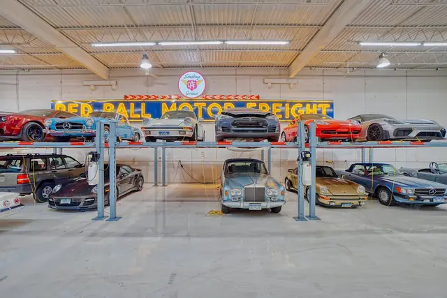 Denver automotive showroom photography with classic and performance cars