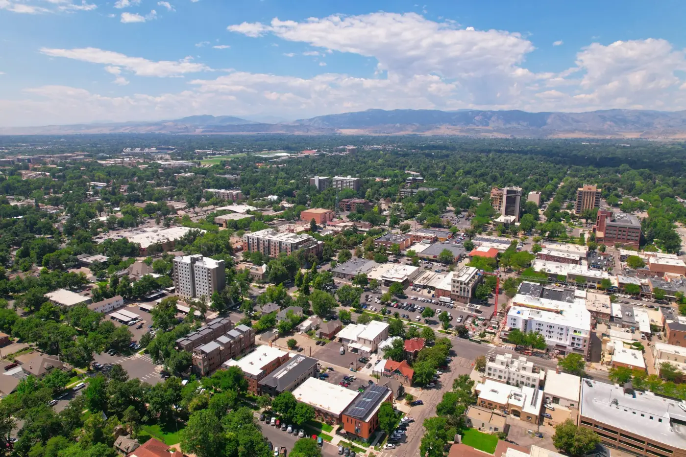 Fort Collins aerial venue context for Colorado event videography planning