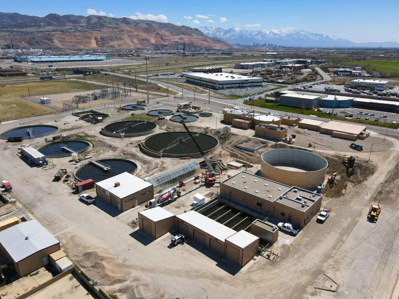 Drone image documenting Colorado utility corridor infrastructure