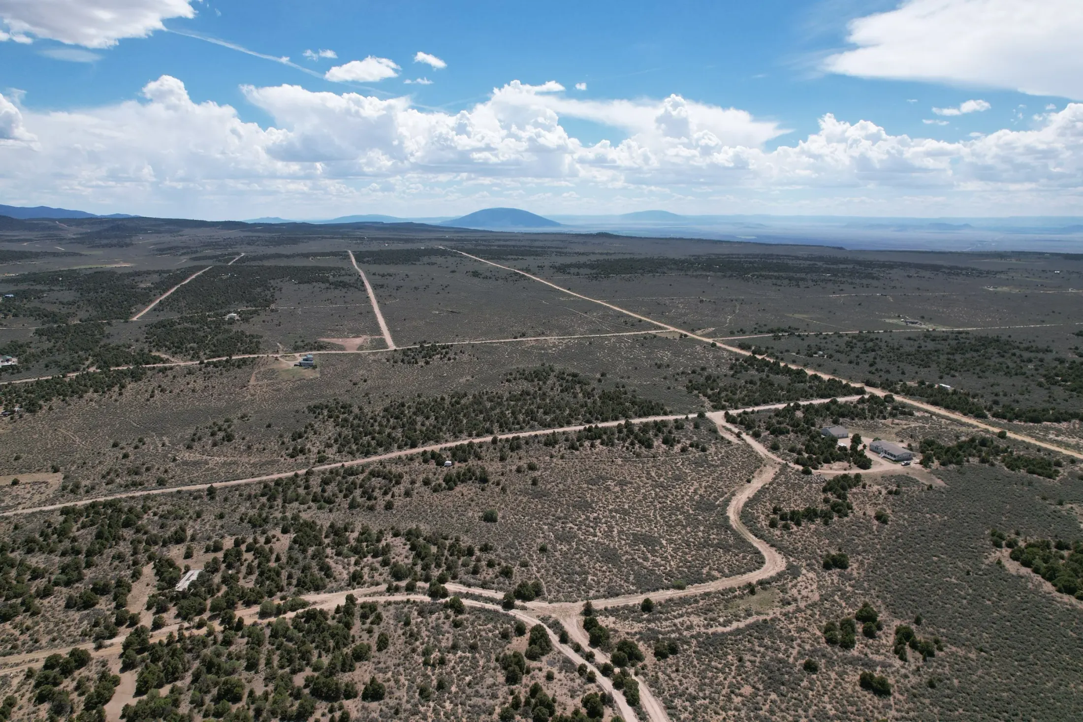 Drone photo for Colorado vacant land marketing showing parcel terrain and views